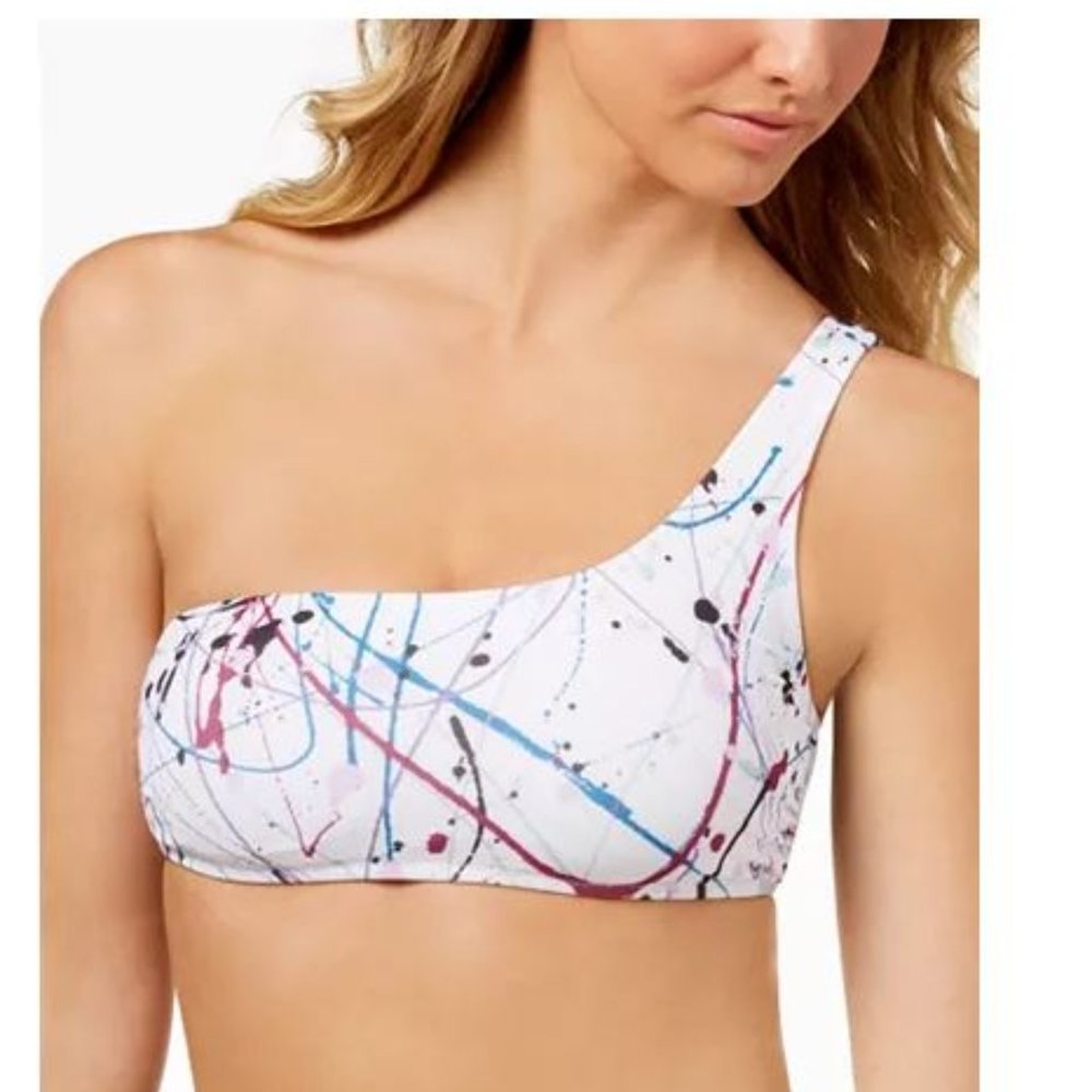 NWT Volcom Spray It One-Shoulder Bikini Top Large